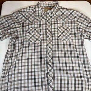 Wrangler Western Pearl Snap Casual Button-Down Shirt Men's 2XL White